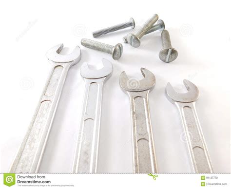 Wrenches And Screws Stock Photo Image Of Bolt Steel 91137770