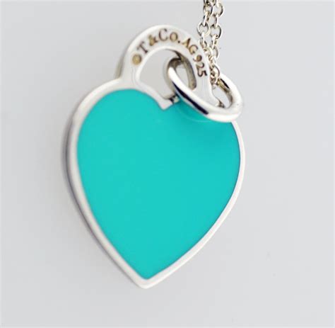 Return To Tiffany And Co 925 Sterling Silver Blue Enamel Heart Charm