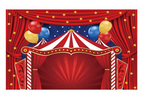 Buy Funnytree Big Top Circus Theme Party Backdrop Carnival Carousel Red