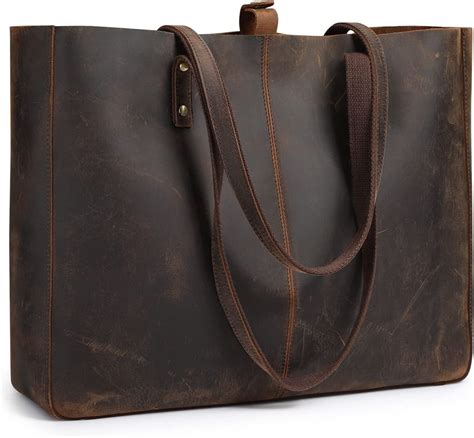 S Zone Genuine Leather Shoulder Tote Bag For Women Large Handbag Work