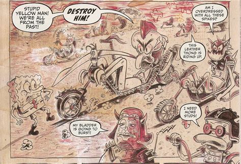 Patrick and spongebob team up for the most idiotic joke ever; Review of SPONGEBOB COMICS ANNUAL-SIZE SUPER-GIANT ...