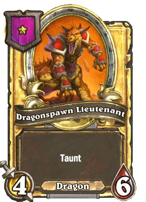 Dragonspawn Lieutenant (golden) - Hearthstone Wiki
