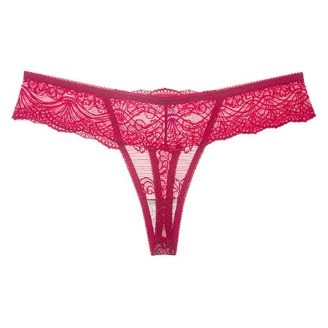 Ydkzymd Womens Sheer G String Lace Panties Low Waist See Through See Through Sexy Thongs