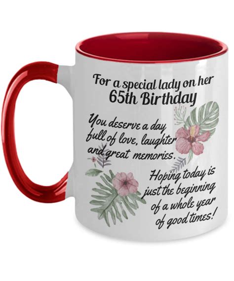 65th Birthday T For Women Cute 65th Mug Sentimental T Etsy Uk