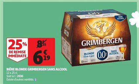 Promo Bière Blonde Grimbergen Sans Alcool Chez Auchan Icataloguefr