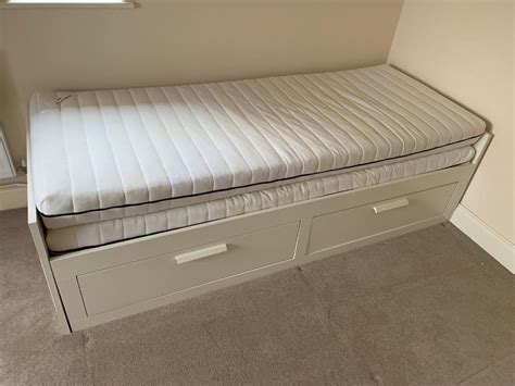 Free Delivery Ikea Brimnes White Pull Out Day Bed With 2 Mattresses