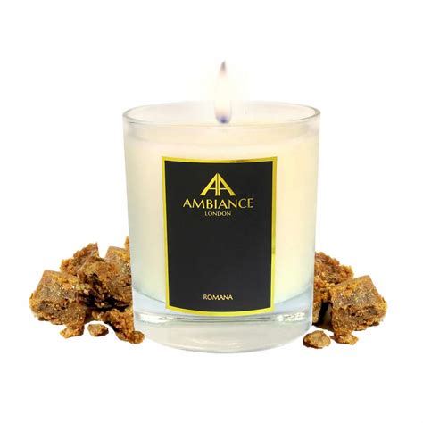 romana amber luxury scented candle ancienne ambiance