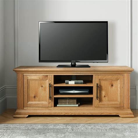 Belgrave Rustic Oak Wide Tv Unit Living Room Furniture Bentley