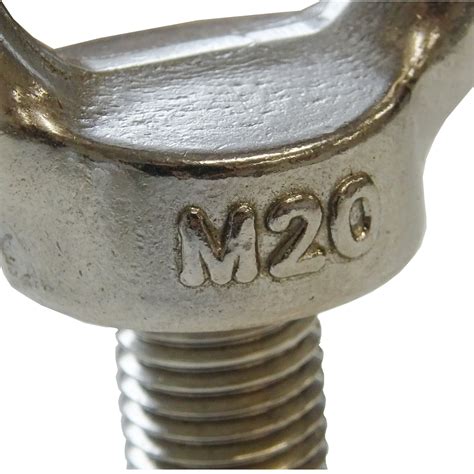 M20 A4 Aisi 316l Stainless Steel Certified Lifting Eyebolt Din 580 Wll