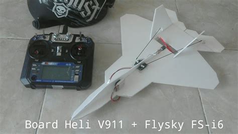 Micro Rc Plane F22 Homemade Using Pcb Heli V911 Flysky Fs I6 Youtube