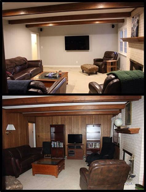 Or can i simply paint over the paneling and leave the trim and built ins? Painted wood paneling - before and after photos. Night and ...
