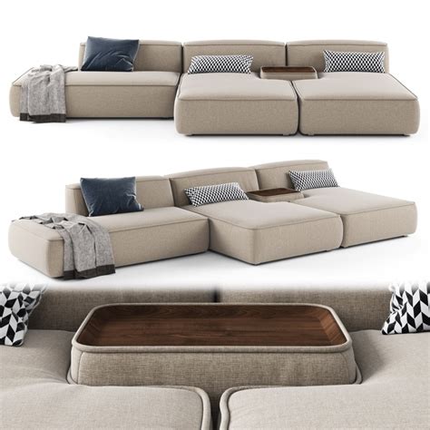 Lema Cloud Sectional Sofa02 3d Model For Vray