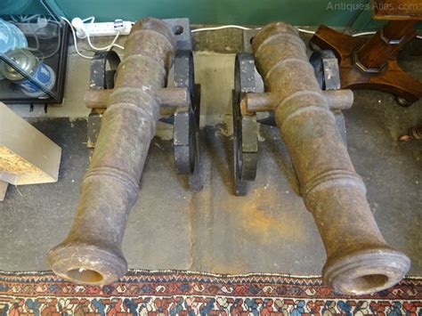 Antiques Atlas Pair Of 19th Century Cast Iron Cannons