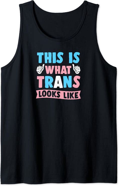 This Is What Trans Looks Like Cute Transgender Pride Flag Tank Top