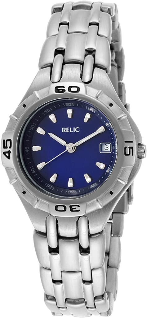 Relic By Fossil Blue Dial Stainless Steel Womens Watch Pr6119 Amazon