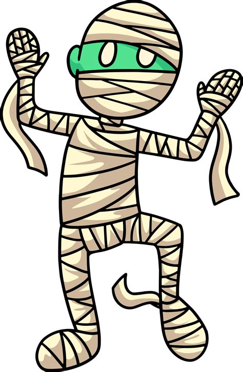 Dancing Mummy Halloween Cartoon Colored Clipart Vector Art At