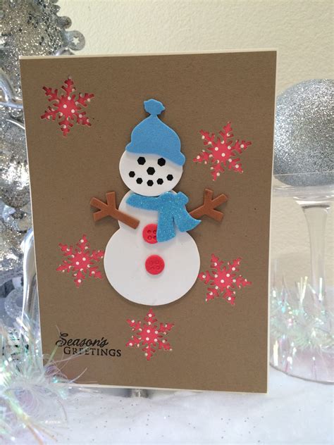 Pretty Snowmen Christmas Card Diy