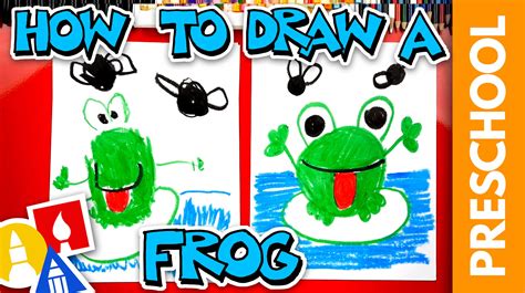 Drawing A Frog And Flies With Shapes Preschool Art For