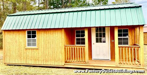 12x24 Corner Porch Lofted Barn Cabin 150445 Factory Outlet Buildings