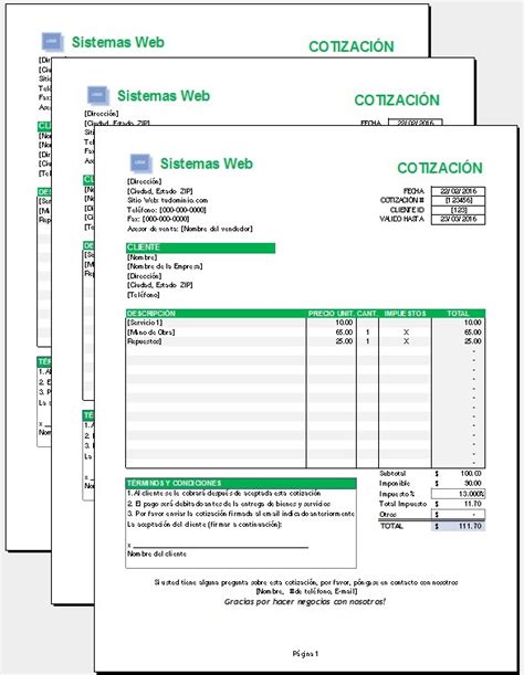 Excel Plantilla Cotizacion 5000 En Mercado Libre