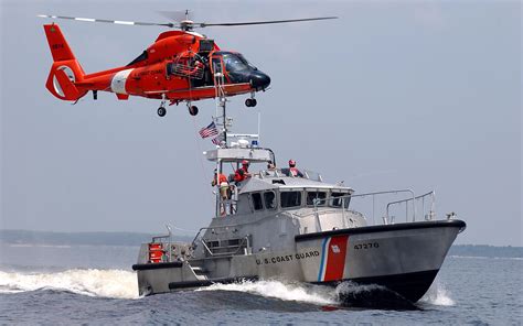 Download Helicopter Ship Boat Military Coast Guard Hd Wallpaper