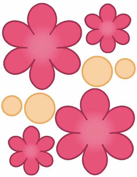 Giant Flower Template 4 Petal Sizes Flowers Templates Giant Rose