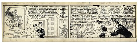 Lot Detail Lil Abner Comic Strip From 12 February 1945 Hand Drawn By Al Capp Featuring