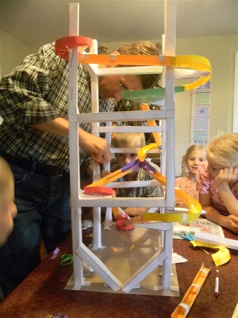 The project enabled them to learn more about physics while working… Home Joys: Make Your Own Marble Roller Coaster From Paper