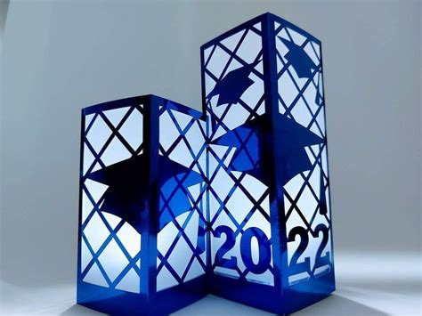 Set 2 Svg Lantern Template 3d Class Of 2024 Senior 2024 Cricut Files