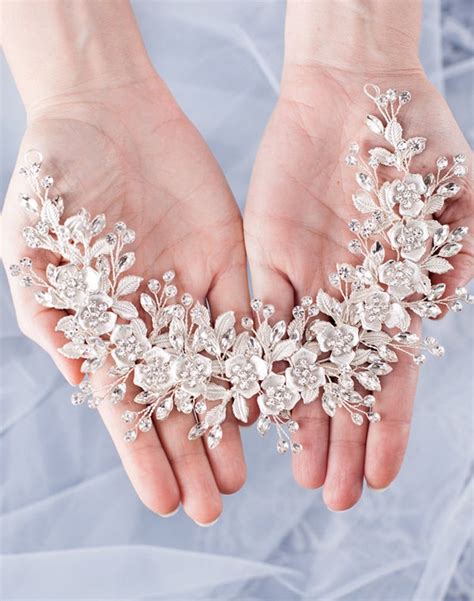 Bride Wedding Hair Accessories Gorgeous Flower Headbands Etsy