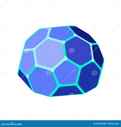 Hexagonal Geodesic Dome Isometric Illustration Stock Vector