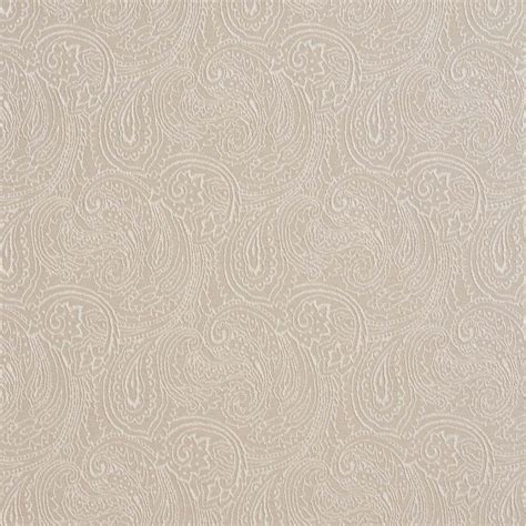 Beige Fan Jacquard Woven Upholstery Fabric By The Yard