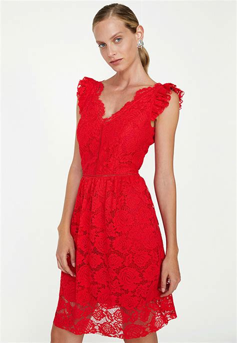 Платье Koton цвет красный Rtlaaq021001 — купить в интернет магазине