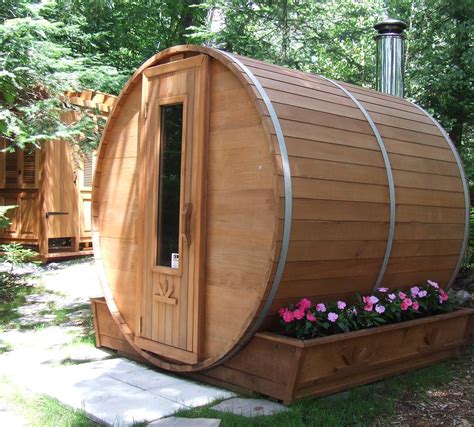 Barrel Sauna Kit Outdoor Barrel Sauna Room 7 X 7 Wood