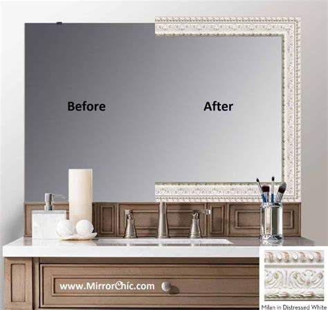 Custom Framed Mirrors Mirror Frame Kits Mirrorchic Bathroom