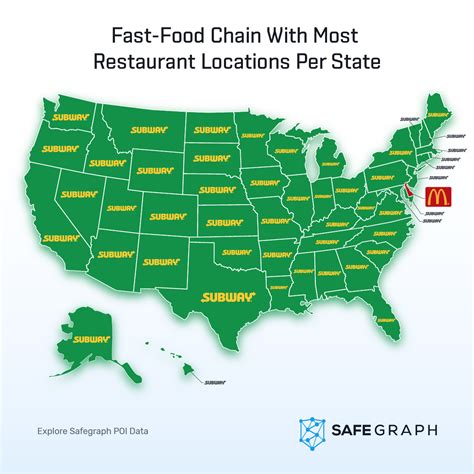 fast food chains with the most locations per state 2 most popular restaurant will surprise you