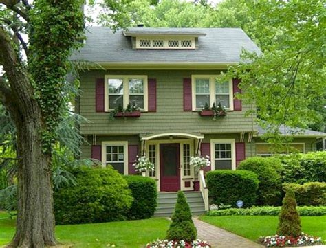 34 Best Exterior House Paint Color Combinations Green