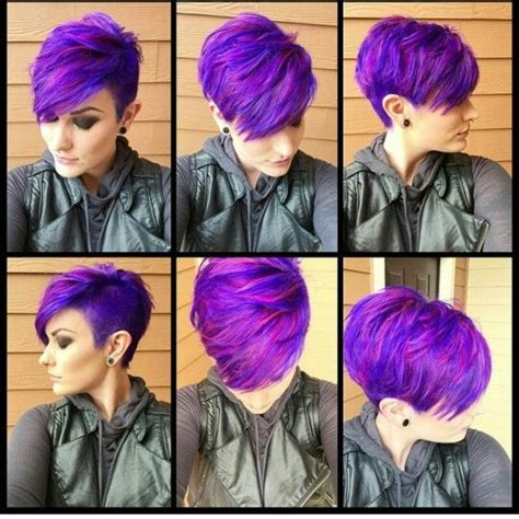 Short Pixie Purple Hairstyles
