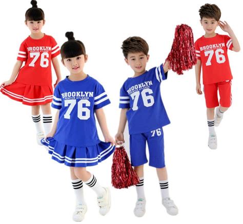 Kids Glee Cheerleader Costumes Set Students School Uniform For Girls