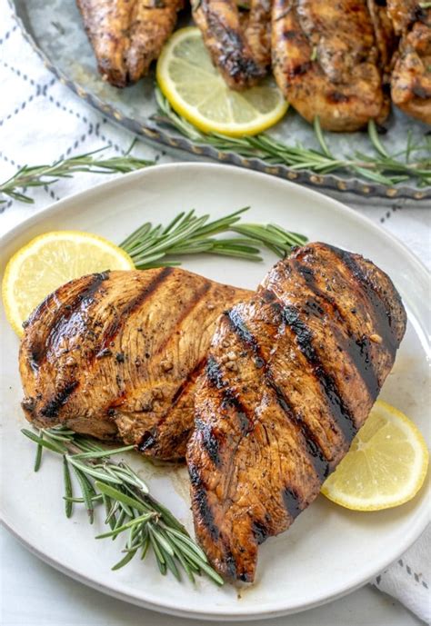 grilled chicken breast with the best balsamic herb marinade lemon blossoms