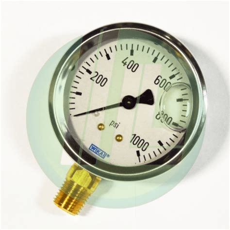 Wika 9767126 Industrial Liquid Filled Pressure Gauge With 14 Male Np