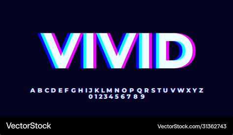 White Vivid Light Font Style Design Templates Vector Image