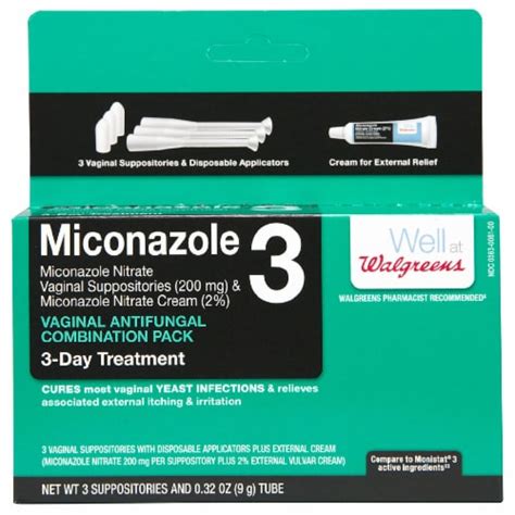 Walgreens Miconazole 3 Vaginal Antifungal Combination Treatment 1 Ct