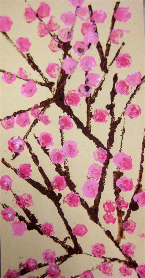Experiments In Art Education Cherry Blossom Scrolls K 1