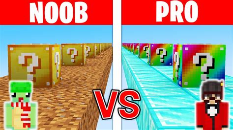 Noob Vs Pro Lucky Block Race Challenge Minecraft Youtube
