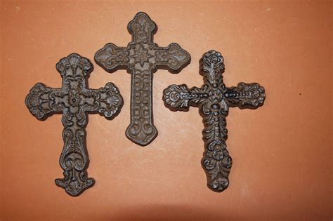 Since, we apply our own chemical formula, which ages the cross, you are truly receiving a one of a kind piece. Mission Design Cast Iron Wall Crosses set of 8 Cast Iron Wall | Etsy in 2020 | Wall crosses ...