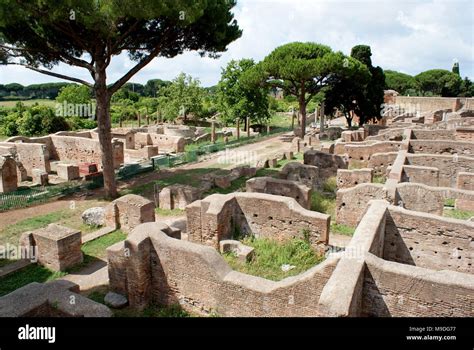 Ostia Antica Archaeological Site The Location Of The Harbour City Of