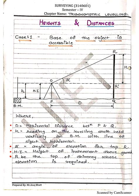 Solution Surveying Trigonometric Levelling Pdf Studypool