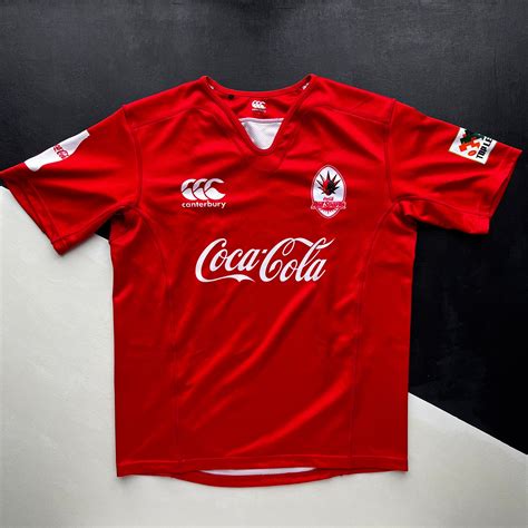 Coca Cola Red Sparks Rugby Team Jersey 2015 Japan Top League Medium