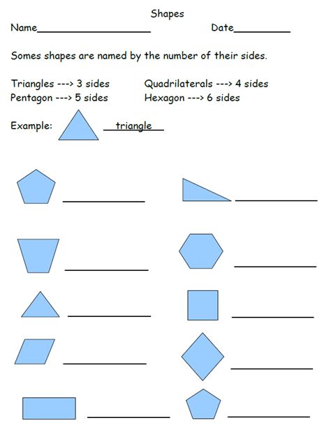 Geometry Worksheets For Second Grade